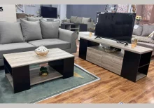 Ensemble LEA MALTA – Meuble TV + Table Basse – Touche Noire