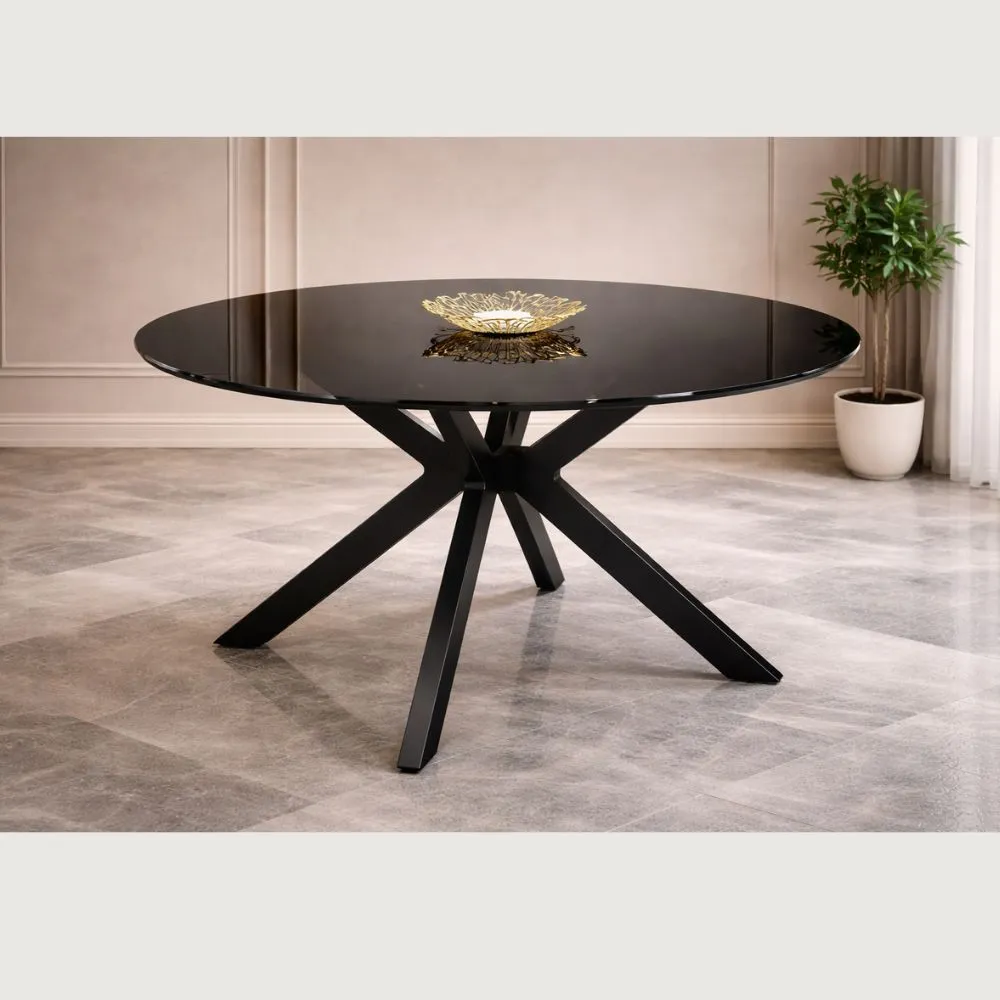 Table Ronde H 159 en Verre avec Chaises DC-206 2 Table Ronde H 159 en Verre avec Chaises DC-206