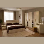 Chambre à Coucher ZENA 5 Portes –  Beige Marbré